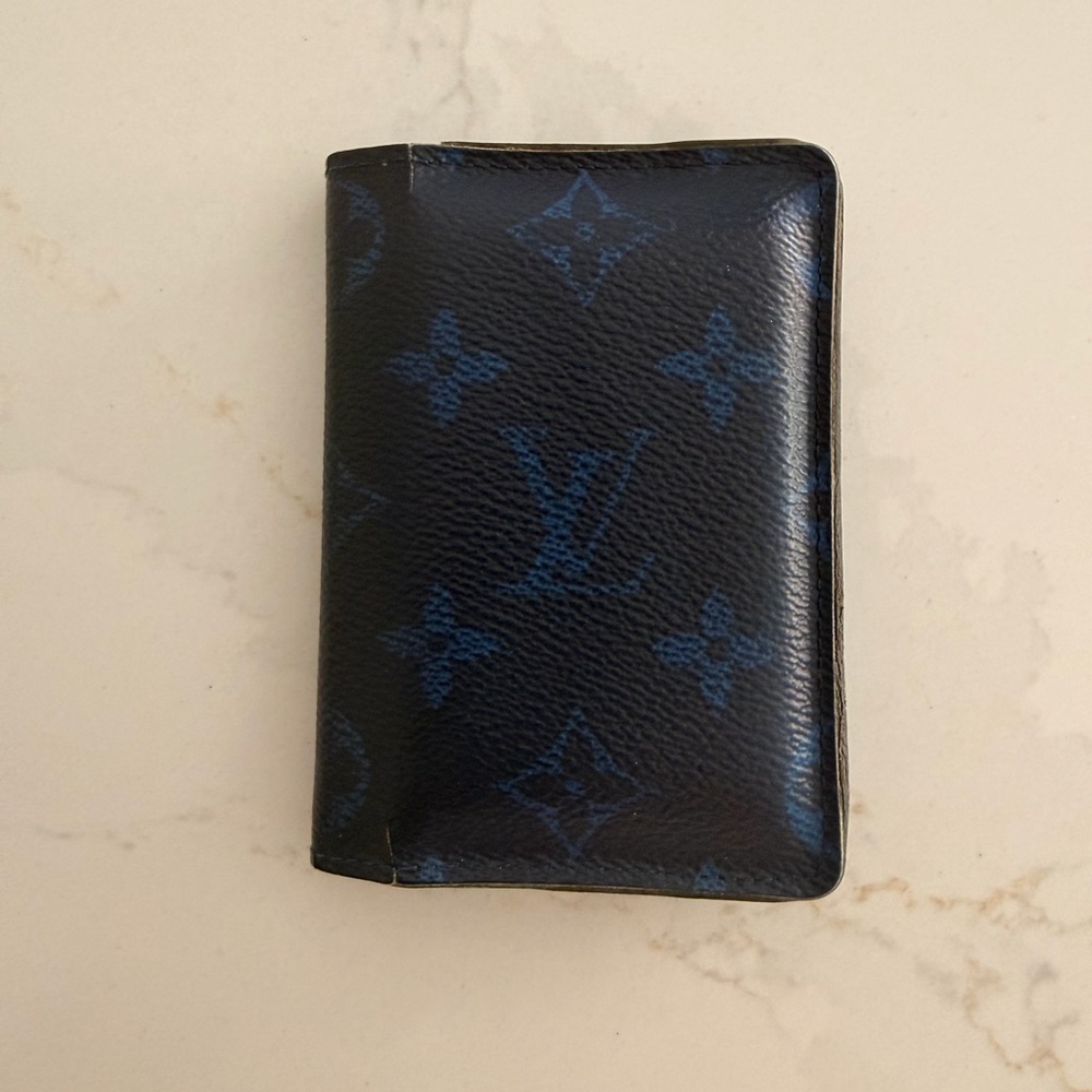 Louis Vuitton Black and Blue Monogram Card Holder
